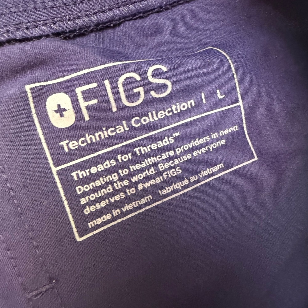 FIGS Jogger Scrubs Pants Royal Blue Orange Drawstring Womens Large Lot of 4 - Picture 10 of 16
